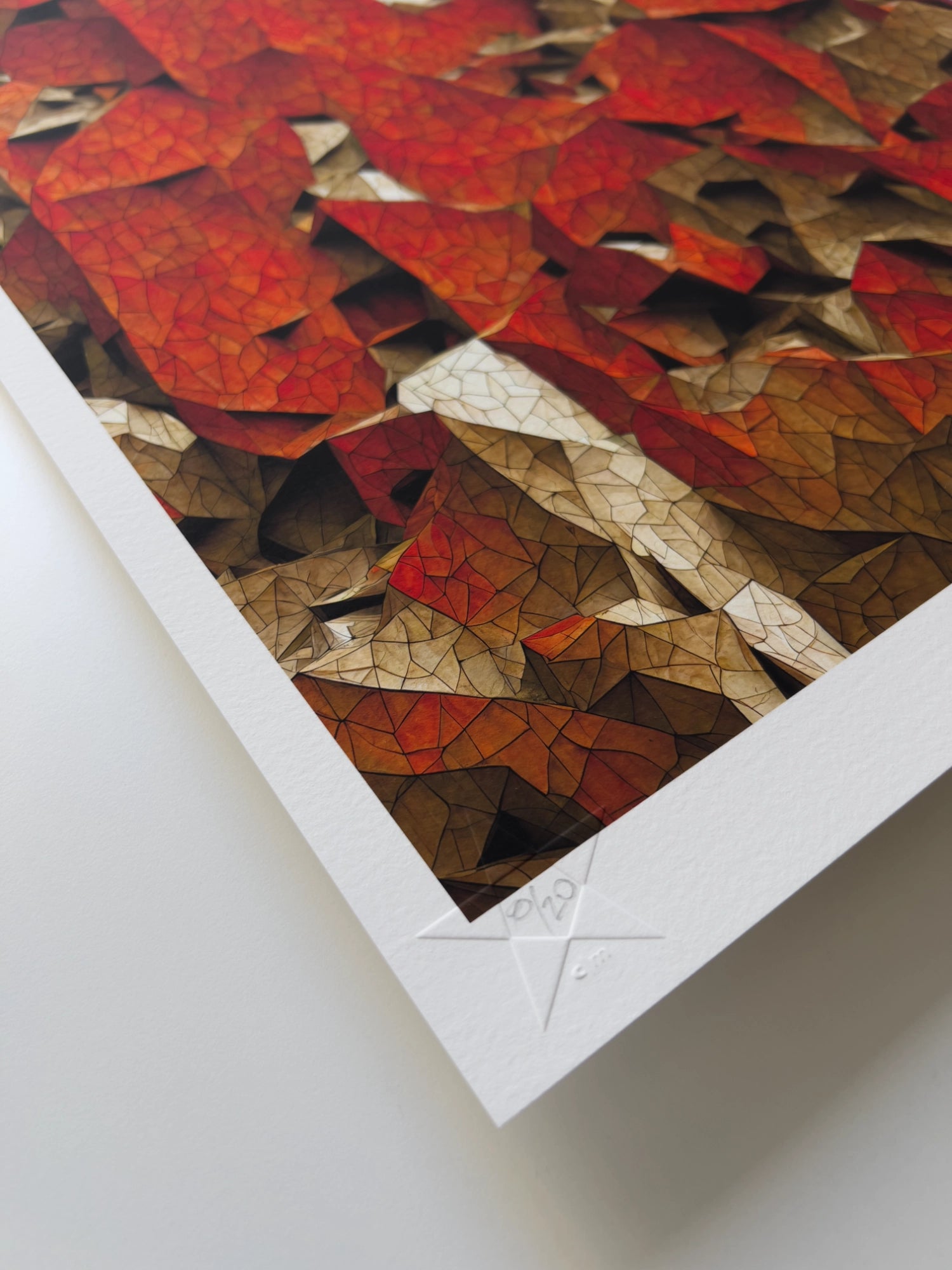 A close up detail of the hand-written limited edition number in the lower left corner of the print.